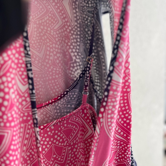 Tori Richards Honolulu Casbah Karley Dress Beach Cover up Blue Pink Size S - Picture 6 of 11